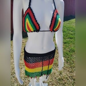 Colorful Crochet Bikini Set